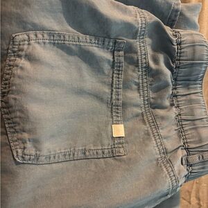 HALARA Light Blue Wide-Leg Jeans with Elastic Waist